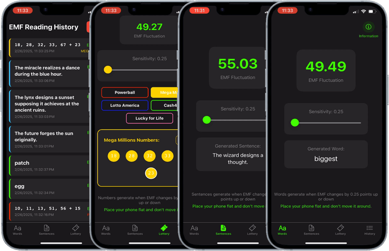 Website on phone display